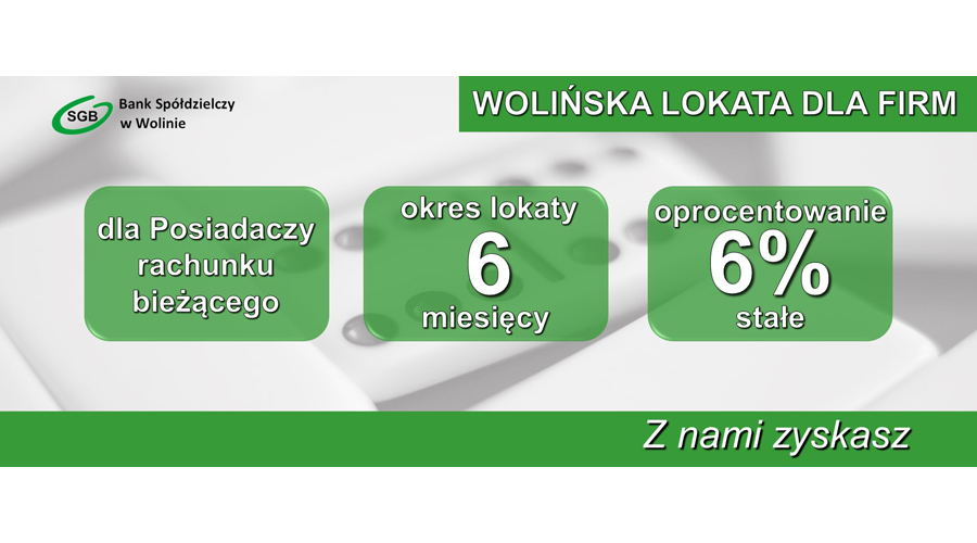 Wolińska lokata dla Firm